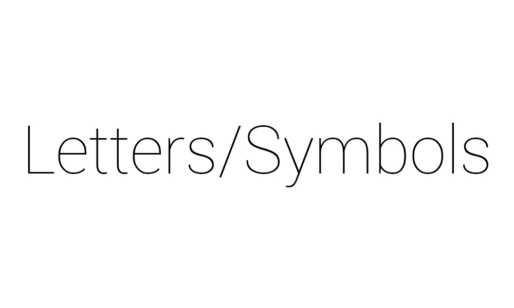 Letters/Symbols/Pendants