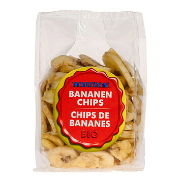 Veganska ekologiska bananchips 125g Horizon