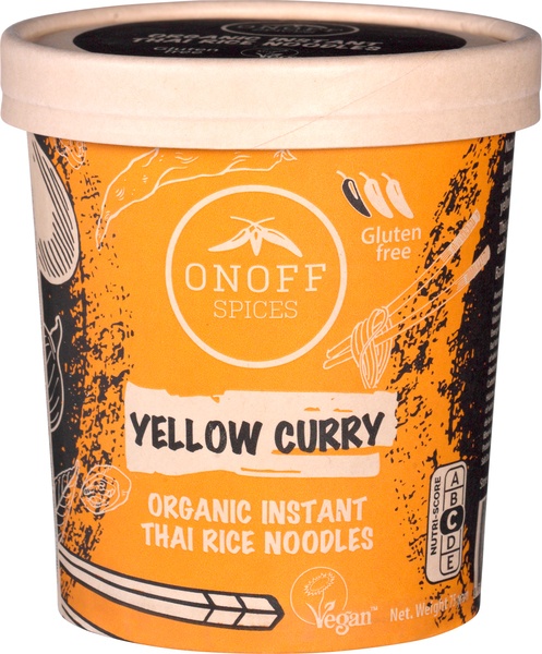 Nudlar Instant Gul Curry 75g Onoff Eko