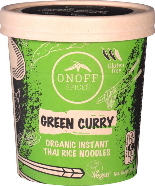 Nudlar Instant Grön Curry 75g Onoff Eko