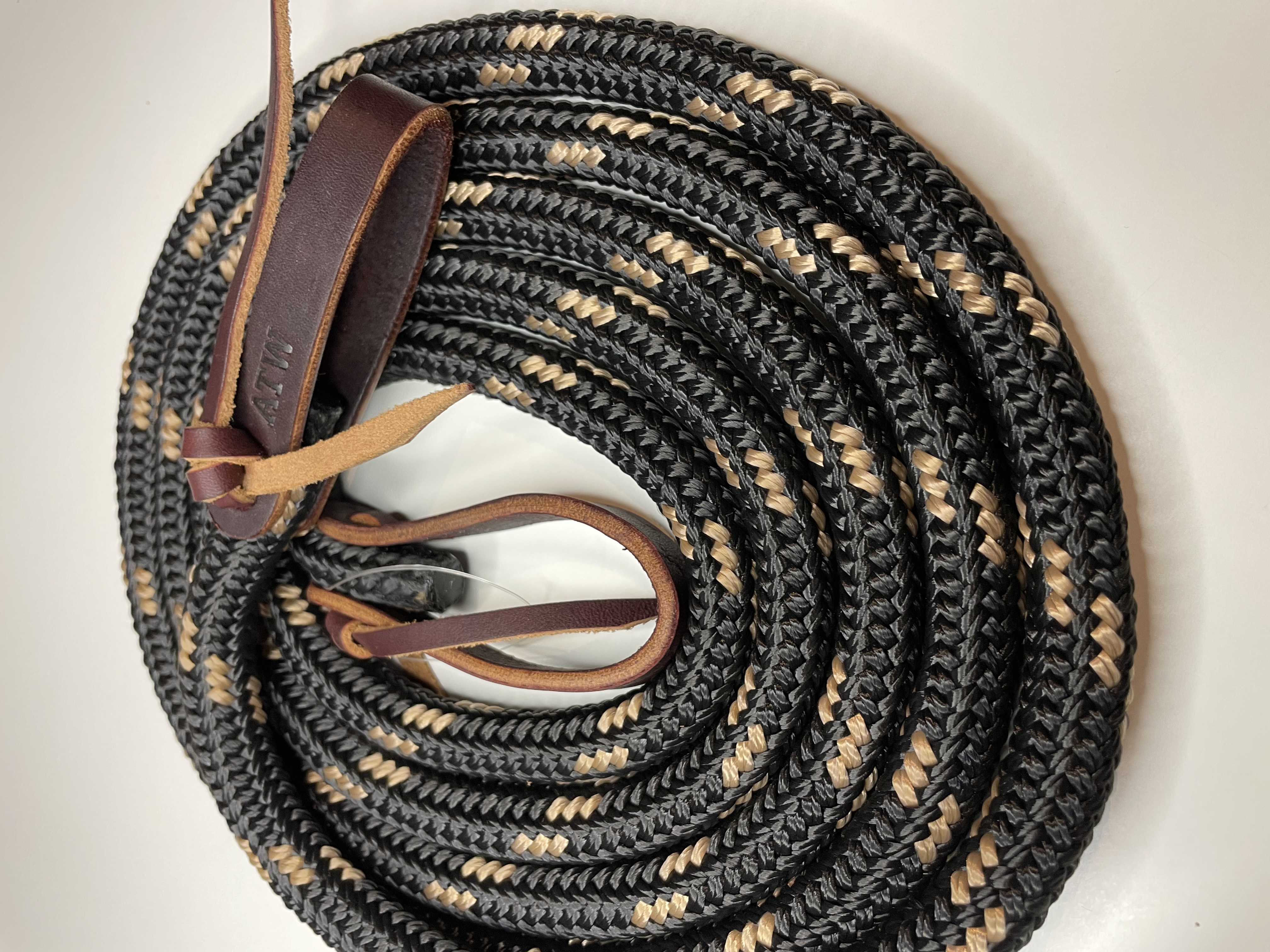 All That Trail Rein Braided Rope - Black/Tan