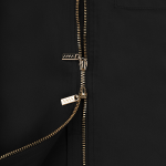 Blus i stretch med dragkedja - svart - 6