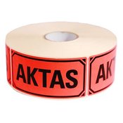 Varningsetikett Aktas 1000st/rl