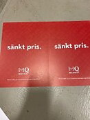 Sänkt pris Skylt stående A5 (2 upp på A4)
