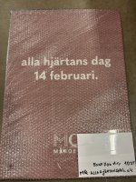 Alla hjärtans dag Takskylt 50x70