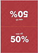 Upp till 50%, A5 liggande