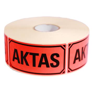 Varningsetikett Aktas 1000st/rl