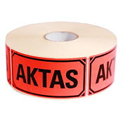 Varningsetikett Aktas 1000st/rl