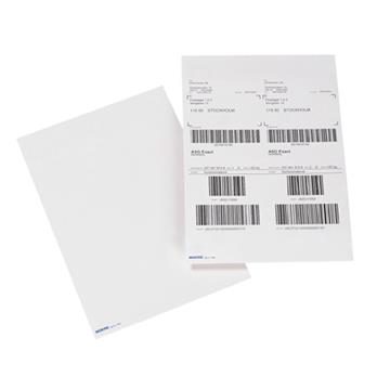 Transportlabel A4 Laser, 2 labels pr. ark med kvitteringsdel, 105x251mm 100stk ark/pk