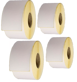 Direct Thermo rulla 102x192 mm 750 kpl tarraa per  rulla.  76 mm ytimellä, 4 kpl rullaa per laatikko