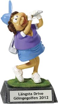 Komisk golffigur dam