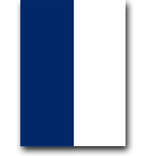 Blå/Vit