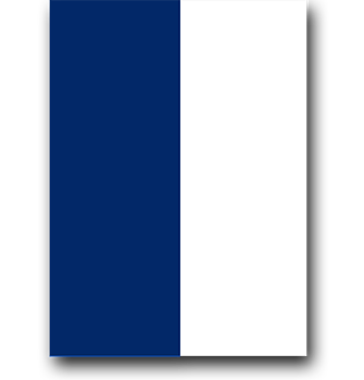 Blå/Vit