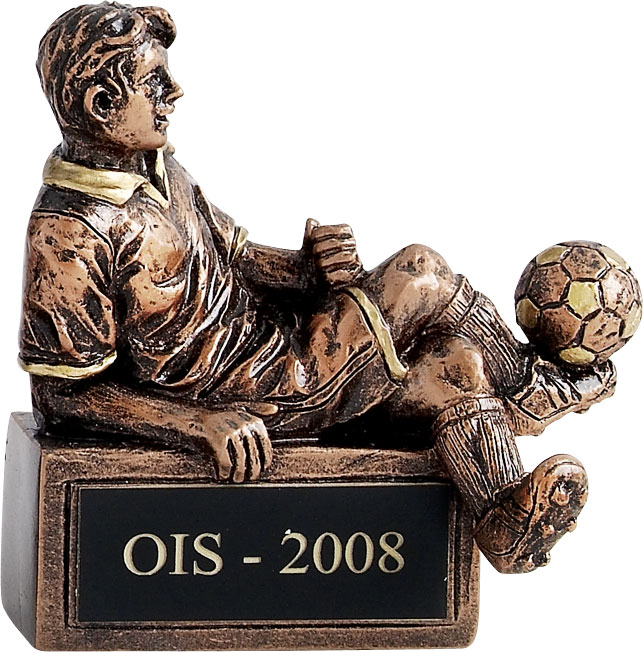Fotbollsspelare med boll