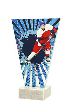 Hockeystatyett i glas