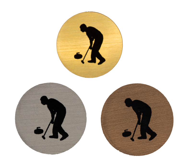 Curling- spelare idrottsmotiv