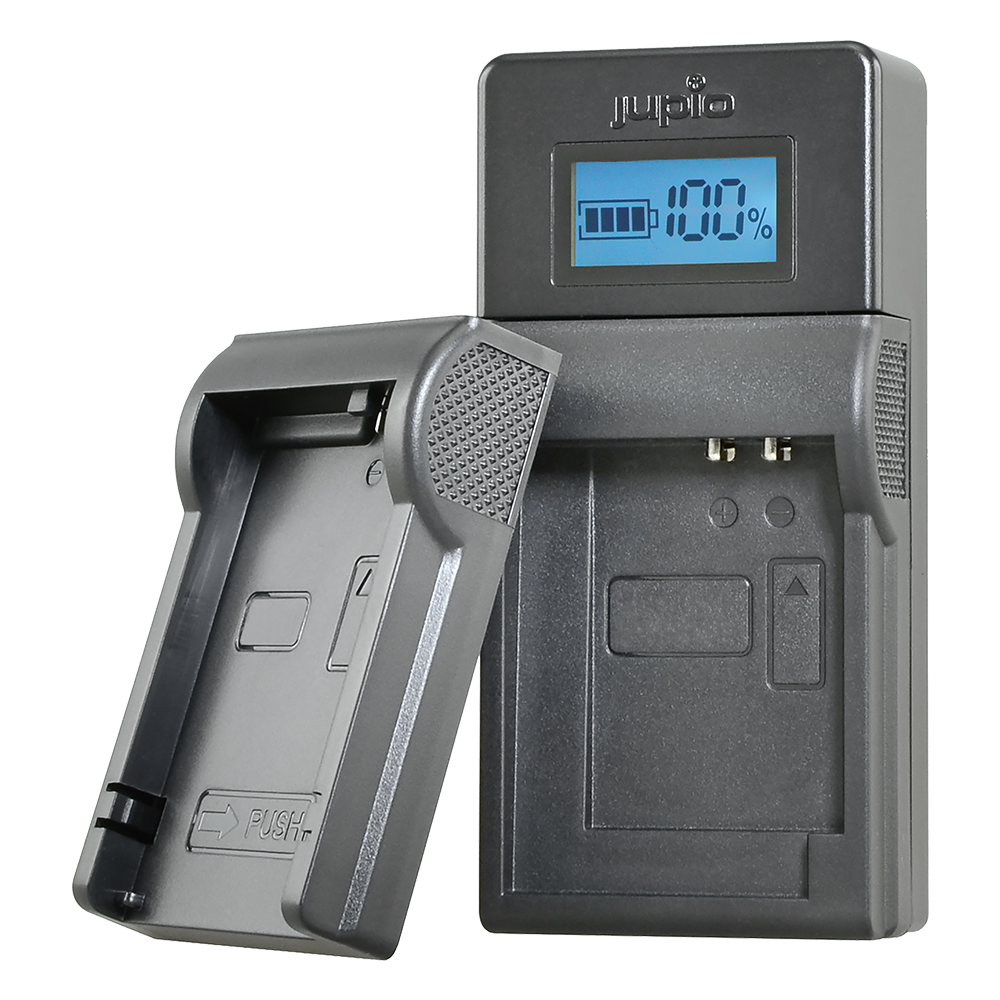 Jupio USB-laddare för Nikon/Fuji/Olympus 7.2V-8.4V batterier