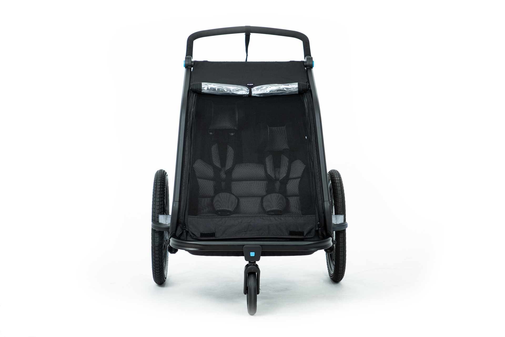Cykelvagn Cube Kids Trailer Double CMPT, Svart - 5