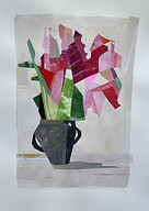 Akryl/ collage "Sweet pea" tavla orginal