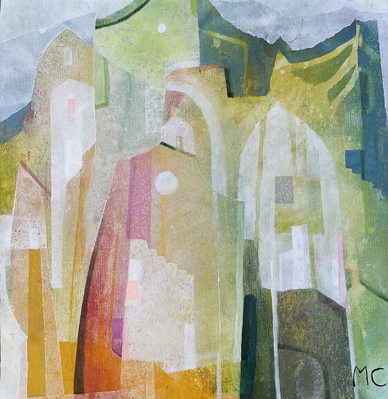"Los Angeles and the desert 5" tavla akryl original