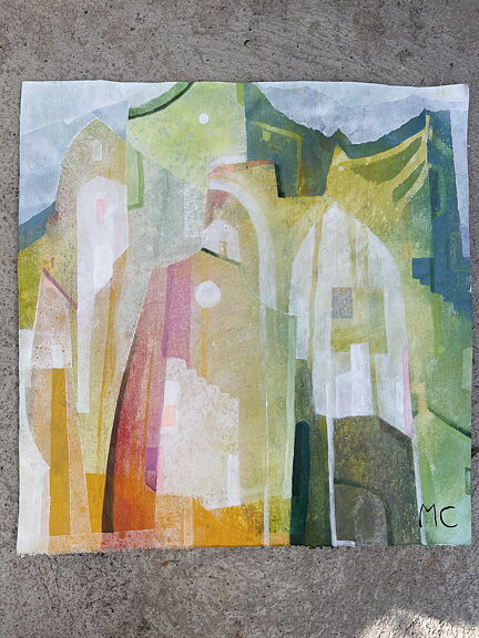 "Los Angeles and the desert 5" tavla akryl original