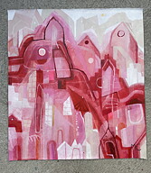 "Darling", "Valentines Day", "Happy Valentine", akryltavla målad av Maria C Bernhardsson/ MC, Original