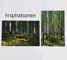  akvarell  "Huset i björkskogen" tavla orginal