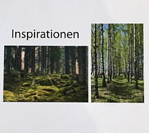  akvarell  "Huset i björkskogen" tavla orginal