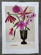 Collage "Rosalinda" av Maria C Bernhardsson. Orginal utan ram. 35cm x 25cm