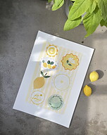Collage "Le Soleil" av Maria C Bernhardsson. Orginal utan ram. 70x50cm.