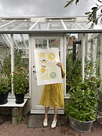 Collage "Le Soleil" av Maria C Bernhardsson. Orginal utan ram. 70x50cm.
