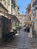 Såld! akvarell "Frankrike, Antibes" tavla orginal av Maria C Bernhardsson
