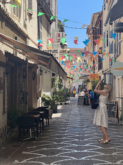Såld! akvarell "Frankrike, Antibes" tavla orginal av Maria C Bernhardsson