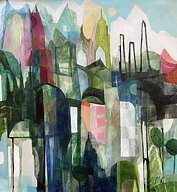 Såld! "Central Park NYC",  AKRYLTAVLA MÅLAD AV MARIA C BERNHARDSSON/ MC, ORGINAL