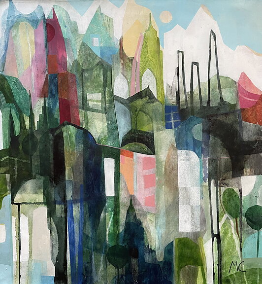 Såld! "Central Park NYC",  AKRYLTAVLA MÅLAD AV MARIA C BERNHARDSSON/ MC, ORGINAL