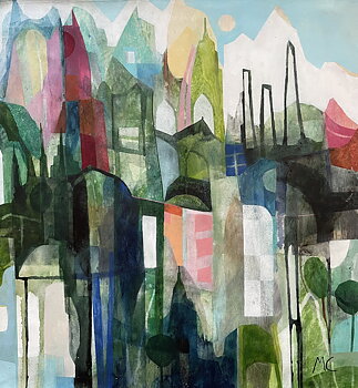 Såld! "Central Park NYC", AKRYLTAVLA MÅLAD AV MARIA C BERNHARDSSON/ MC, ORGINAL