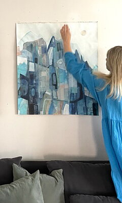 "Blue Honeymoon 1" tavla akryl orginal