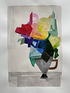 Akryl/ collage "Garden flowers" tavla orginal