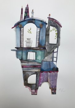 Akvarell "L´atelier"