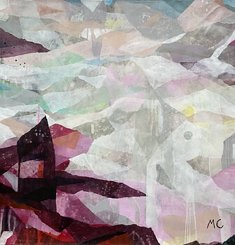 "Huset vid havet", AKRYLTAVLA på duk/canvas. MÅLAD AV MARIA C BERNHARDSSON/ MC, ORGINAL