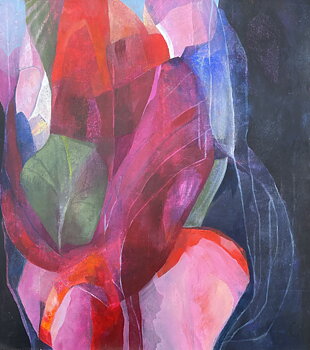 ”French tulips 1”. AKRYLTAVLA MÅLAD AV MARIA C BERNHARDSSON / MC