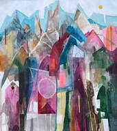 Såld! "Somewhere over the rainbow" tavla akryl orginal