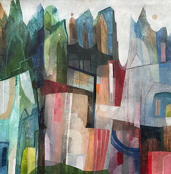 Såld "A night in Barcelona" Akryltavla målad av Maria C Bernhardsson/ MC, orginal