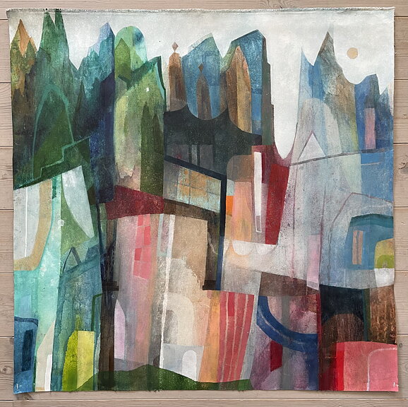 Såld "A night in Barcelona" Akryltavla målad av Maria C Bernhardsson/ MC, orginal