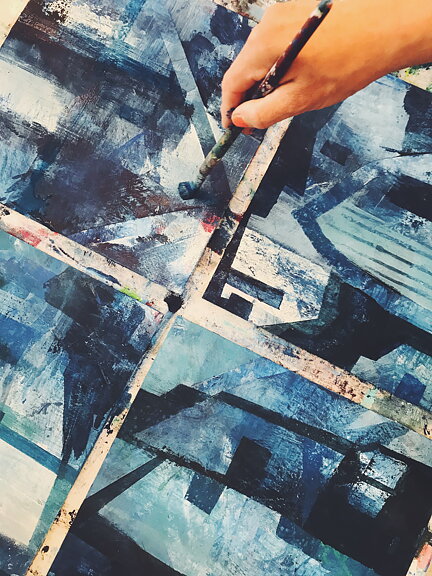 Blue 1, tavla akryl orginal
