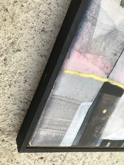 Såld! Staden börjar vakna 1, tavla akryl orginal