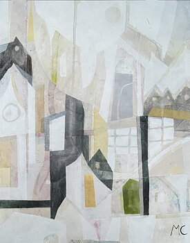 "White light 2" AKRYLTAVLA MÅLAD AV MARIA C BERNHARDSSON/ MC, ORGINAL