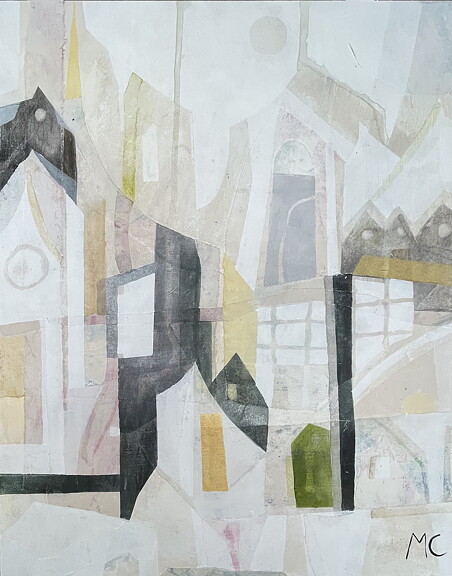 "White light 2" AKRYLTAVLA MÅLAD AV MARIA C BERNHARDSSON/ MC, ORGINAL