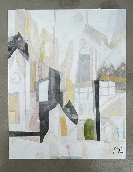 "White light 2" AKRYLTAVLA MÅLAD AV MARIA C BERNHARDSSON/ MC, ORGINAL