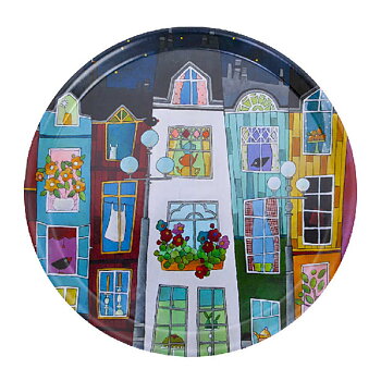 Slutsålda!Bricka "Blå natt i Paris" 38cm från Dixie AB